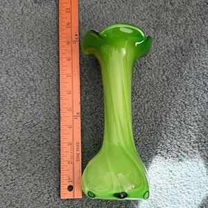 Elegant Green Glass Vase
